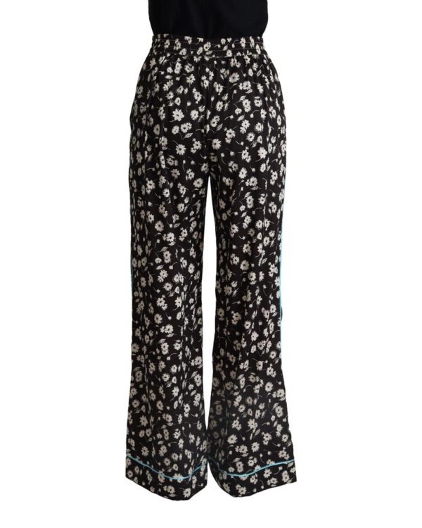 Mid-Waisted Wide Leg Pants with All Over Floral Print Women – 42 IT