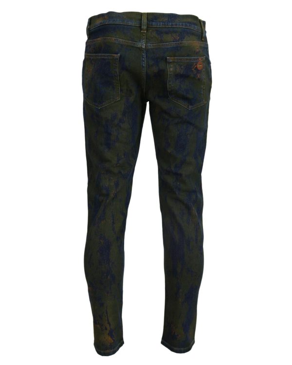 New Dolce & Gabbana Skinny Denim Pants with Logo Details Men – 44 IT