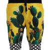 Authentic Dolce & Gabbana Multicolor Cactus Print Sweat Shorts Men – 44 IT