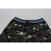 Black Volcano Print Knee Length Shorts by Dolce & Gabbana 44 IT Men