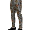 Gorgeous Dolce & Gabbana Chino Pants with Gold Crown Print Men – 44 IT