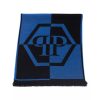 Logo Fringed Hem Scarf One Size Men