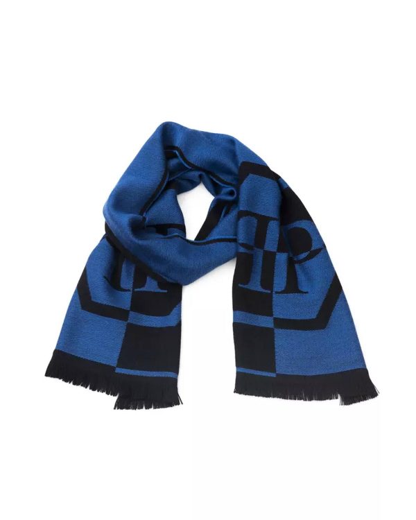 Logo Fringed Hem Scarf One Size Men