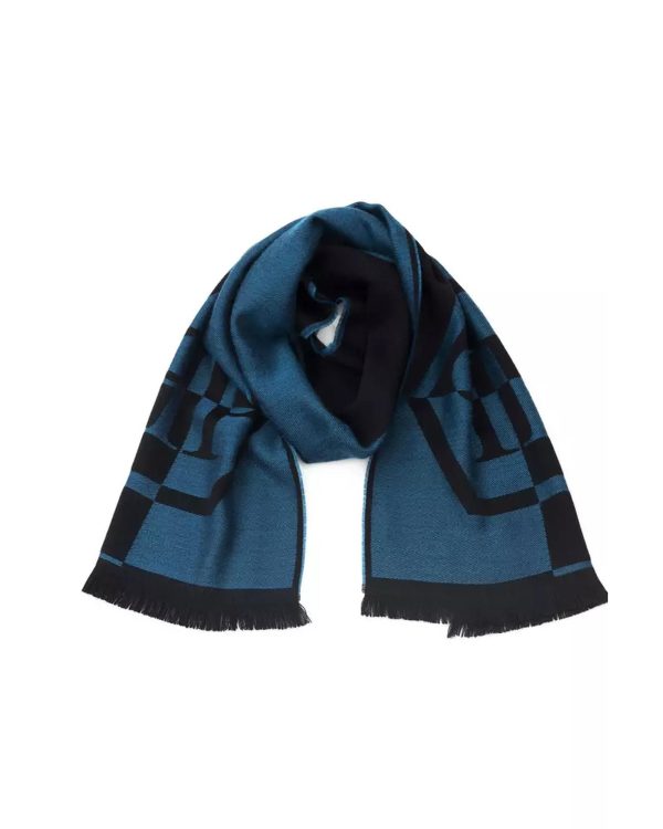 Scarf with Logo – Fringed Hems – 38 cm x 180 cm One Size Men