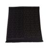 Monogram Fringed Hem Scarf One Size Men