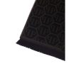 Monogram Fringed Hem Scarf One Size Men