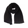 Monogram Fringed Hem Scarf One Size Men