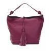 Leather Shoulder Bag with Adjustable Strap and Logo Detail One Size Women