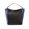 Leather Shoulder Bag with Adjustable Strap and Logo Lining One Size Women