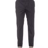 Pleated Front Trousers with Overlapping Closure 54 IT Men