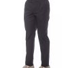 Pleated Front Trousers with Overlapping Closure 54 IT Men