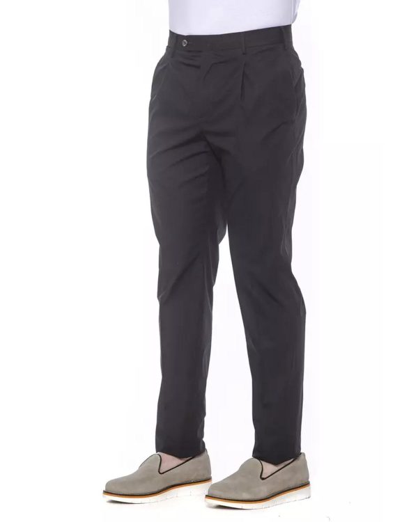 Pleated Front Trousers with Overlapping Closure 54 IT Men