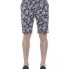 Patterned Mens Bermuda Shorts with Hook and Zip Closure Men – W50 US