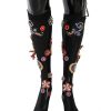 Dolce & Gabbana Black Sequined Crystal Stockings S Women