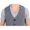 Costume National CNC Gray Cotton Blend Casual Vest 48 IT Men