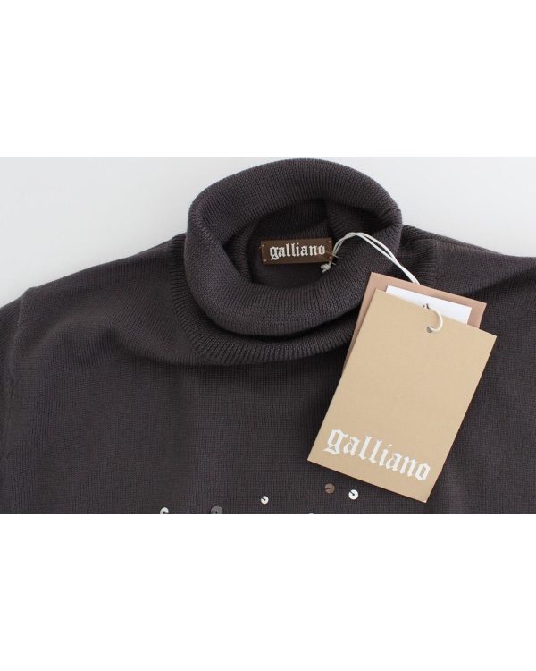 John Galliano Turtleneck Sweater with Logo Details XS Women