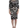 Printed Jersey Sheath Dress with Elegant Details – Just Cavalli Women – 38 IT