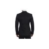 Black Silk and Linen Blend Two Button Slim Fit Blazer Jacket 48 IT Men