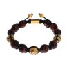 NIALAYA Red and Gold Multicolor CZ Bracelet Women – M