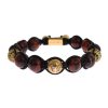 NIALAYA Red and Gold Multicolor CZ Bracelet Women – M