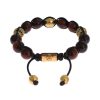 NIALAYA Red and Gold Multicolor CZ Bracelet Women – M