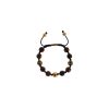 NIALAYA Multicolor CZ and Tigers Eye Gold Plated Bracelet S Women