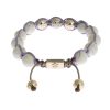 NIALAYA Sterling Silver Bracelet with Purple CZ and Howlite S Women