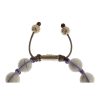 NIALAYA Sterling Silver Bracelet with Purple CZ and Howlite S Women