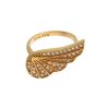 Gold Plated Sterling Silver CZ Ring 50 EU Women