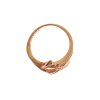 Authentic NIALAYA Pink Gold Plated Ring with Clear CZ 56 EU Women