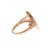 Authentic NIALAYA Pink Gold Plated Ring with Clear CZ 56 EU Women