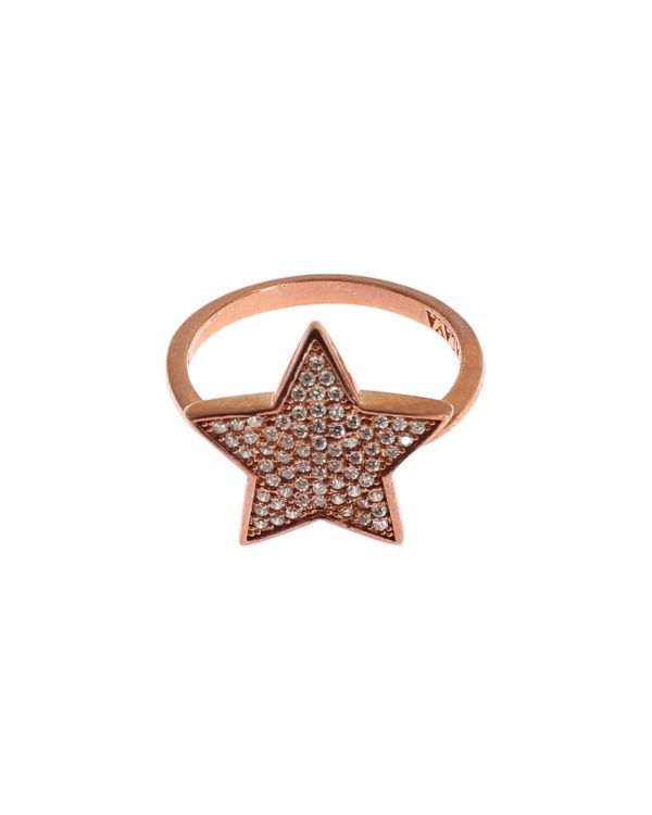 Authentic NIALAYA Pink Gold Plated Sterling Silver Ring 54 EU Women