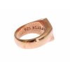 NIALAYA Pink Gold Plated Ring with Clear CZ Crystals 44 EU Women