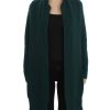 Green Cashmere Long Cardigan Sweater with Logo Details Women – 36 IT