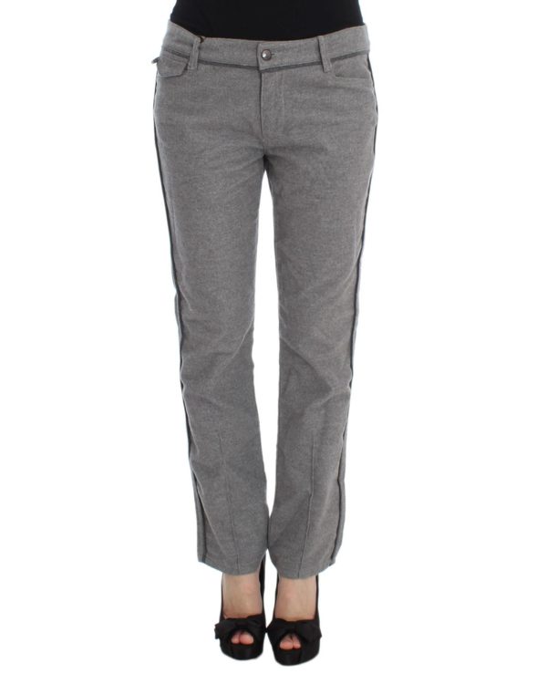 New Authentic Ermanno Scervino Gray Casual Pants Women – 46 IT