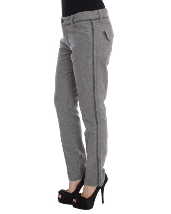 New Authentic Ermanno Scervino Gray Casual Pants Women – 46 IT