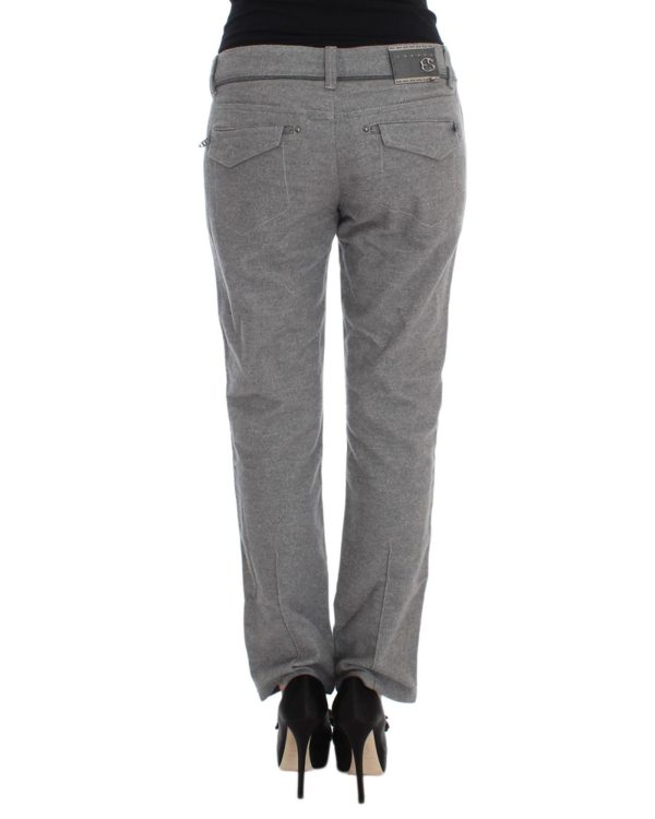 New Authentic Ermanno Scervino Gray Casual Pants Women – 46 IT