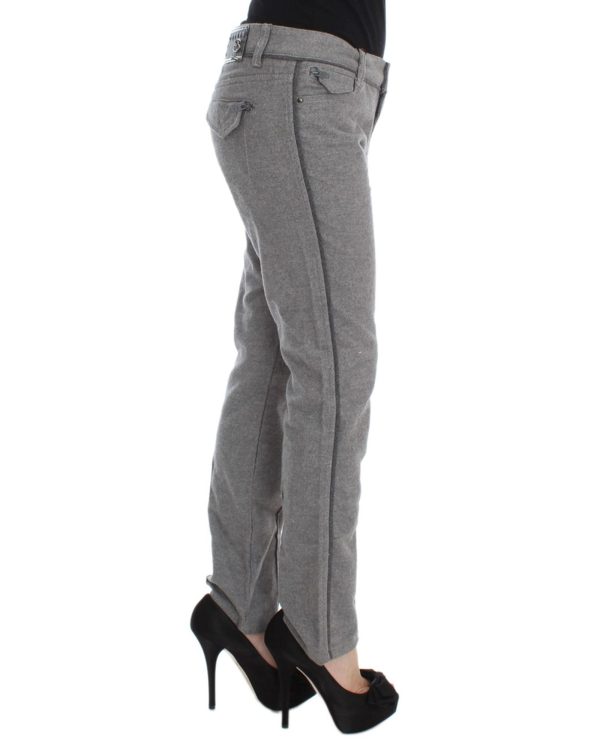 New Authentic Ermanno Scervino Gray Casual Pants Women – 46 IT