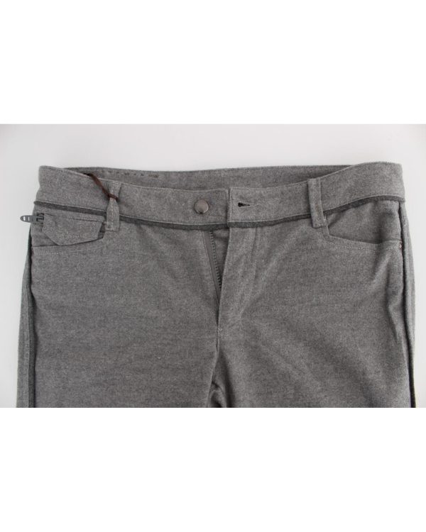 New Authentic Ermanno Scervino Gray Casual Pants Women – 46 IT