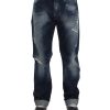 ACHT Mens Regular Fit Jeans with Logo Details W34 US Men