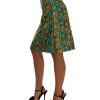 Dolce & Gabbana Green Jacquard High Waist Pencil Skirt Women – 44 IT