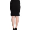 Pencil Cut High Waist Skirt with Logo Details Women – 36 IT