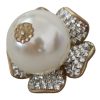 Floral Motif Dolce & Gabbana Earrings with Shimmering Crystals and Faux Pearl One Size Women