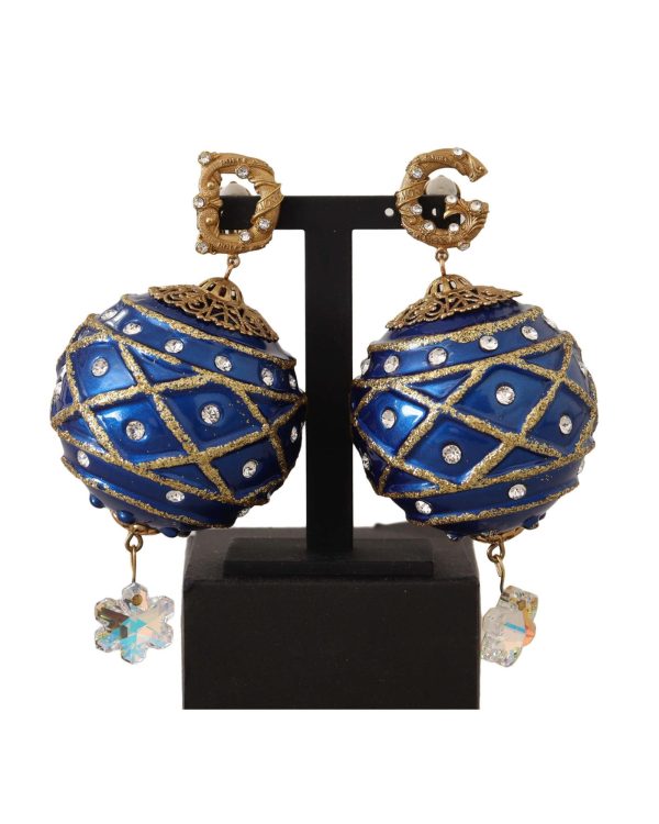 Dolce & Gabbana Christmas Balls Crystal Clip-On Earrings One Size Women