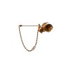 Dolce & Gabbana Gold Tone Brass Brooch Pin One Size Women