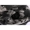 Black and White Floral Lace Crystal Hair Claw One Size Women