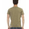 Short Sleeve T-shirt with Round Neck and Front Print M Men