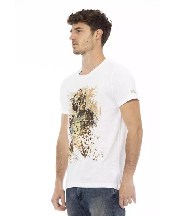 Short Sleeve T-shirt with Round Neck and Front Print – 3XL