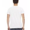 Short Sleeve T-shirt with Round Neck and Front Print – 3XL