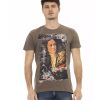 Printed Short Sleeve T-shirt with Round Neck – 3XL